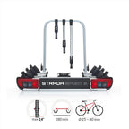 022685 Fahrradträger Strada Sport 3, Kupplungsträger, für 3 Fahrräder, silber