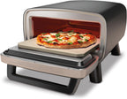 Artisan Outdoor-Pizzaofen + Heißluftfritteuse, 4 Funktionen (Pizza/Air Fry/Bake/Prove), 5 Pizza-Modi, 30cm Pizzastein + Zubehör, grau, MO201EU