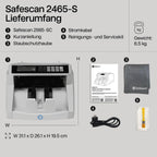 2465-S Geldzählmaschine, Wertzählung für gemischte Banknoten, 7-fache Echtheitsprüfung, zählt sortierte Banknoten aller Währungen