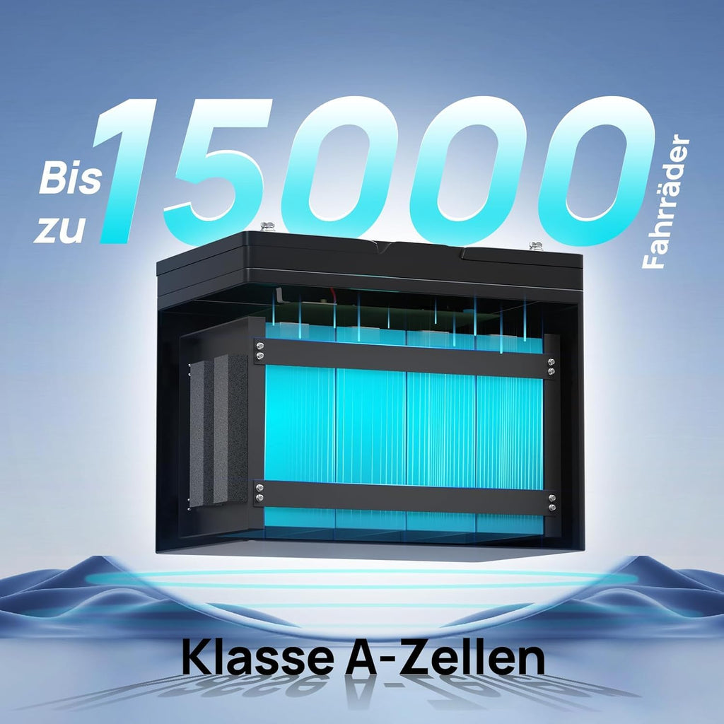 12V 100Ah LiFePO4 Bluetooth Lithiumbatterie mit BMS & Low Temperature Schutz, 12/24V 20A Ladegerät für Wohnmobil, Boot, Wohnwagen