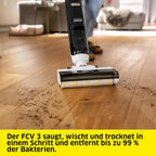 Saugwischer FCV 3 - Kabellos, 3 Reinigungsmodi, Akkulaufzeit ca. 30 min, bis 130 m² pro Ladung, Weiß