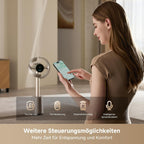 MF10 Flügelloser Ventilator mit 270°-Raumluftstrom, temperaturadaptiver Luftstrom, intelligenter Windstrom, waschbarer Filter