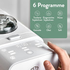 Pflanzenmilchbereiter Mila 1L, 6 Programme, Auto-Reinigung, LED-Touch-Display mit Timer, für Nussmilch/Sojamilch/Haferdrinks, inkl. Sieb & Rezeptbuch