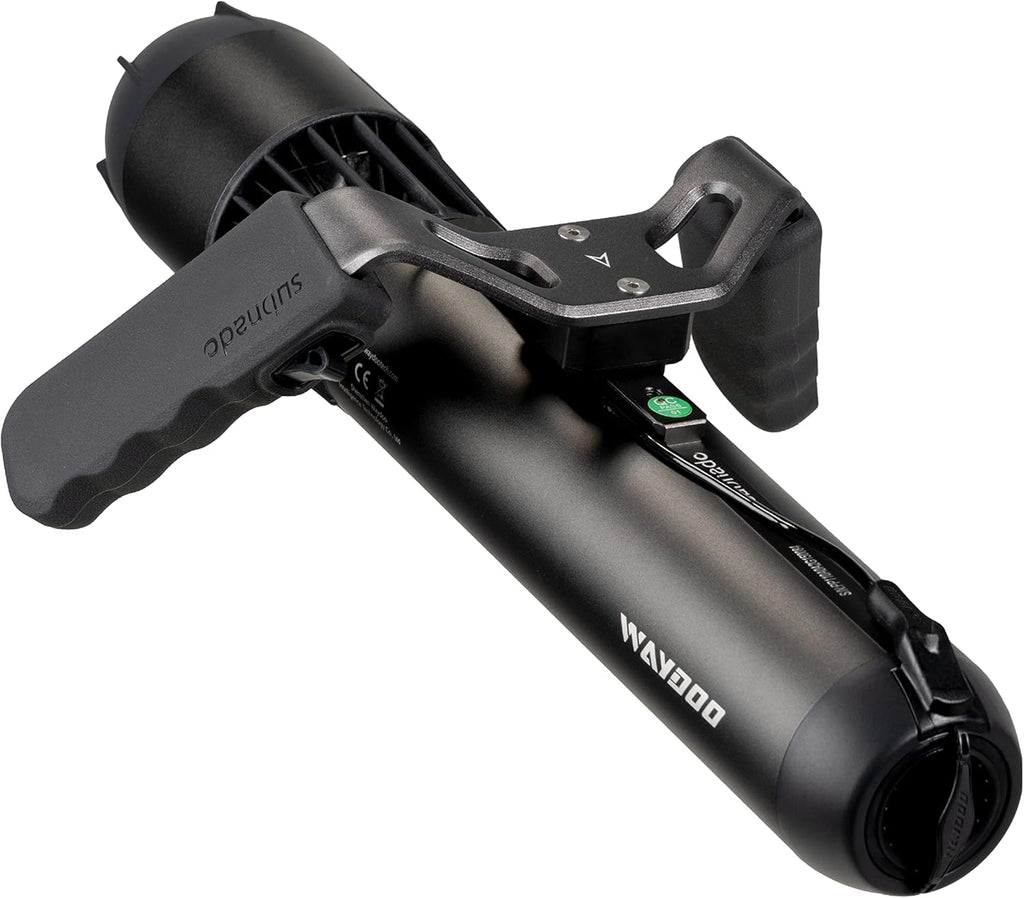 Subnado Unterwasser-Scooter, Daumensteuerung, für SUP/Pool/Tauchen/Schnorcheln, kompakt + tragbar, für Erwachsene/Kinder, grau/rot