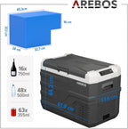 Kompressor Kühlbox 35 L Elektrische Gefrierbox APP Smart-Steuerung USB bis -20°C 12/24V 230V Auto LKW Camping Boot Wohnmobil