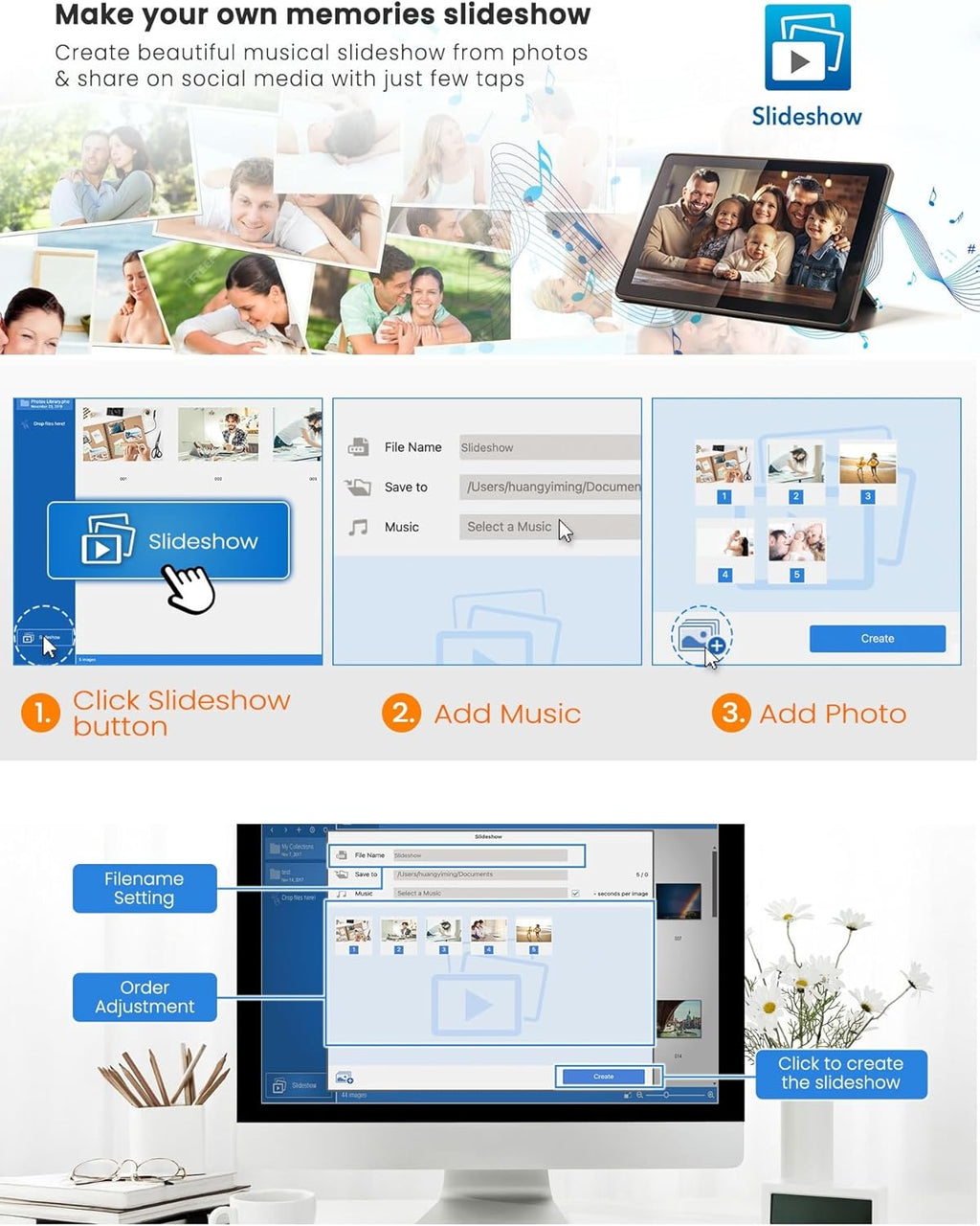Foto-Scanner ePhoto Z300 – Scannt 4x6 Fotos in 2 s, automatische Ausrichtung, CCD-Sensor