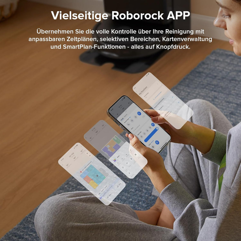 Qrevo Serie + Wischfunktion, 8000Pa (upgraded v. Qrevo S), Anti-Verfilz.-Bürste, Hindernisv., LiDAR-Nav., Dock, schwarz (QV35A)