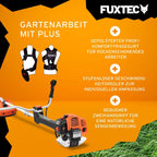 Profi Benzin Motorsense FX-PS162 – 62ccm, Faden und Komfort-Tragegurt – Rasentrimmer mit Antivibrationssystem – 2-Takt Freischneider mit Fadenspule