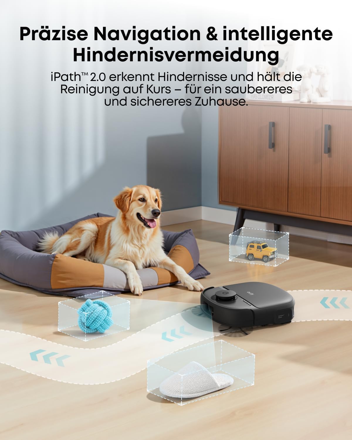 Saug- und Wischroboter C28 5-in-1 mit selbstreinigender HydroJet-Wischrolle, 15.000Pa Turbo-Saugkraft, Anti-Verheddern, KI-Hindernisvermeidung