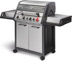 Gasgrill MONROE PRO 3 SIK TURBO, 3 Edelstahlbrenner, Seitenkocher, Infrarot-Backburner, PanoVision, HEAT RANGE, 800°C Turbo Zone, Silber/Schwarz