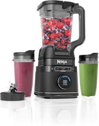 2-in-1 Detect Power Mixer Pro & Single Serve, 1200W Mixer mit Krug & 2 Single Serve Tassen, für Smoothies, Gemüse hacken, Frozen Drinks, Schwarz, TB301EU