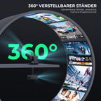 Mini Beamer 4K Native 1080P, 28000 Lumen, WLAN 6, Bluetooth, Elektrischer Fokus, 4D Keystone, Kompatibel mit Netflix, Heimkino & Outdoor