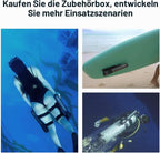 Subnado Unterwasser-Scooter, Daumensteuerung, für SUP/Pool/Tauchen/Schnorcheln, kompakt + tragbar, für Erwachsene/Kinder, grau/rot