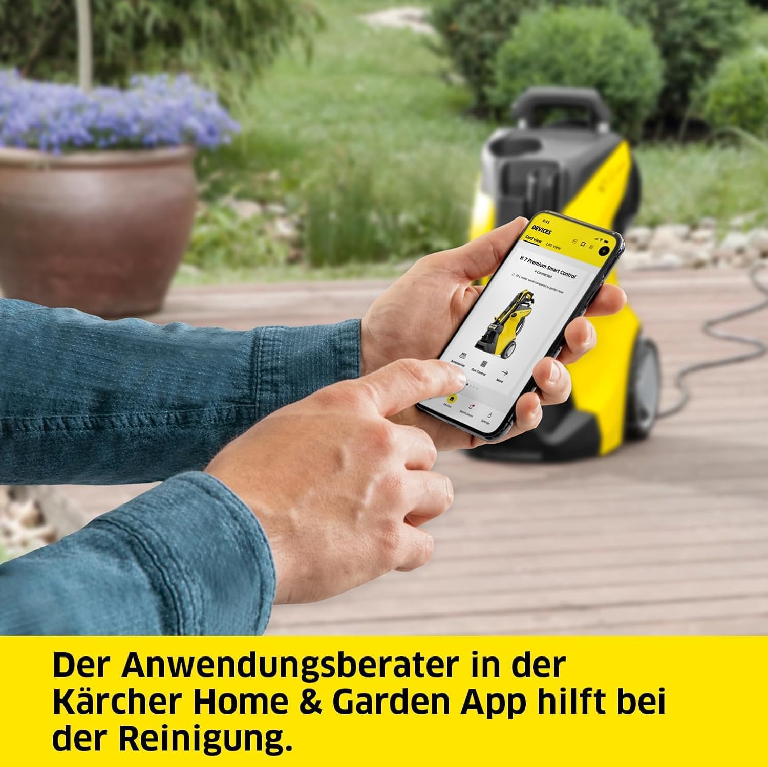 Hochdruckreiniger K 4 Power Control: Clevere App-Unterstützung - die passende Lösung für stärkere Verschmutzungen