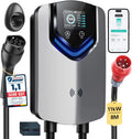 11kW Wallbox mit App + RFID, 3-Phasen Typ 2, 400V/6-16A, 8m Kabel + Halter, RCD Typ B, IP54, Startzeit-Einstellung, für BEV/PHEV