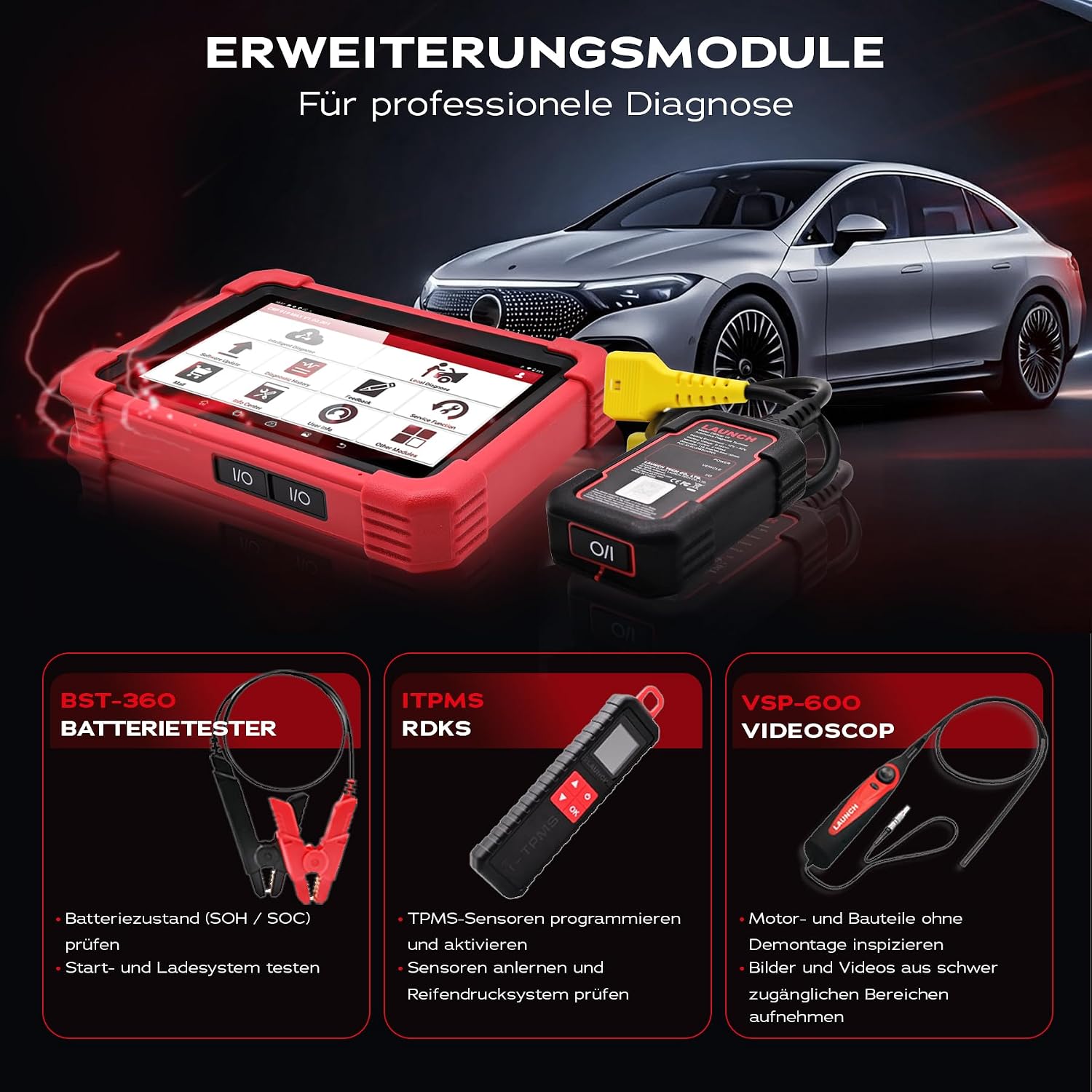 CRP 919 MAX OBD2 Diagnosegerät für alle Fahrzeuge & Marken, 31+ Servicefunktionen (Öl/EPB/DPF/Batterie), ECU-Kodierung, CANFD DoIP
