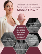 Freihändige Milchpumpe Mobile Flow M9 Upgrade | Elektrisch & App-Steuerung, Personalisierte Multi-Modi & 15 Stufen, Tragbare Pumpe, 24 mm (Rot, 2 Stück)