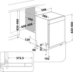 BK4UB14BN7A0X Unterbau-Geschirrspüler 60 cm, ActiveDry mit automatischer Türöffnung, Startzeitvorwahl, MultiZone, Besteckschublade flexibel beladbar