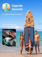 SUP-Board (Extra Groß) für 2+1 Pers./Familie, Balancierflügel + wasserdichte Hülle, Einsteiger-SUP für Erwachsene, Geschenkidee