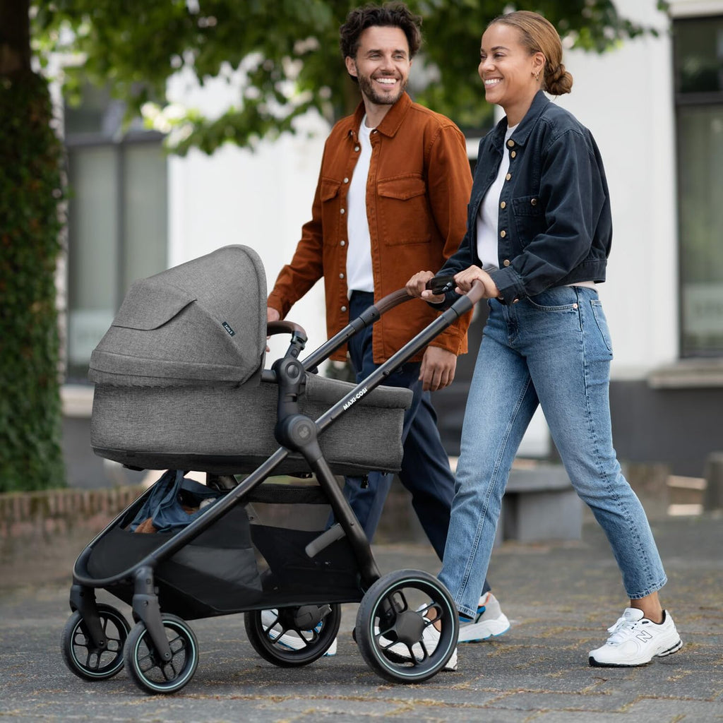 Zelia S Trio Kinderwagen 3in1 Komplettset, 0-4 Jahre, 22 kg, klappbar, kompakt, mit CabrioFix S i-Size + Wickeltasche, grau