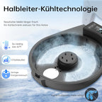Nassfutterautomat für Katzen - 3 Tage Frische, 5 Mahlzeiten, Halbleiter-Kühlung & Heizung, Edelstahl 304 Schale, programmierbar