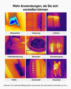 E01 Wärmebildkamera SuperIR 240x240 IR-Auflösung, Handheld Thermokamera, 20Hz Bildwiederholrate, Laserpointer, -20°C bis 400°C