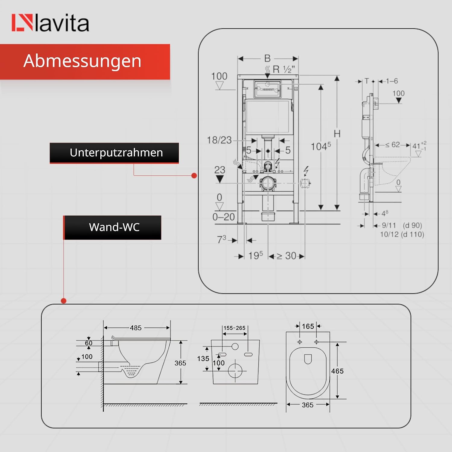 Duofix Basic Vorwandelement + Wand WC Dalia Weiß spülrandlos Tornado Spülsystem + WC-Sitz Absenkautomatik + Bedienplatte Delta 25 weiß - Komplettset