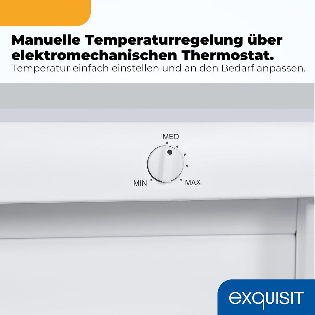 Gefrierschrank 91L Energieeffizienzklasse E 40 dB(A) kompakt 4-Sterne-Gefrieren manuelle Temperaturregelung wechselbarer Türanschlag GS512-040E weiss