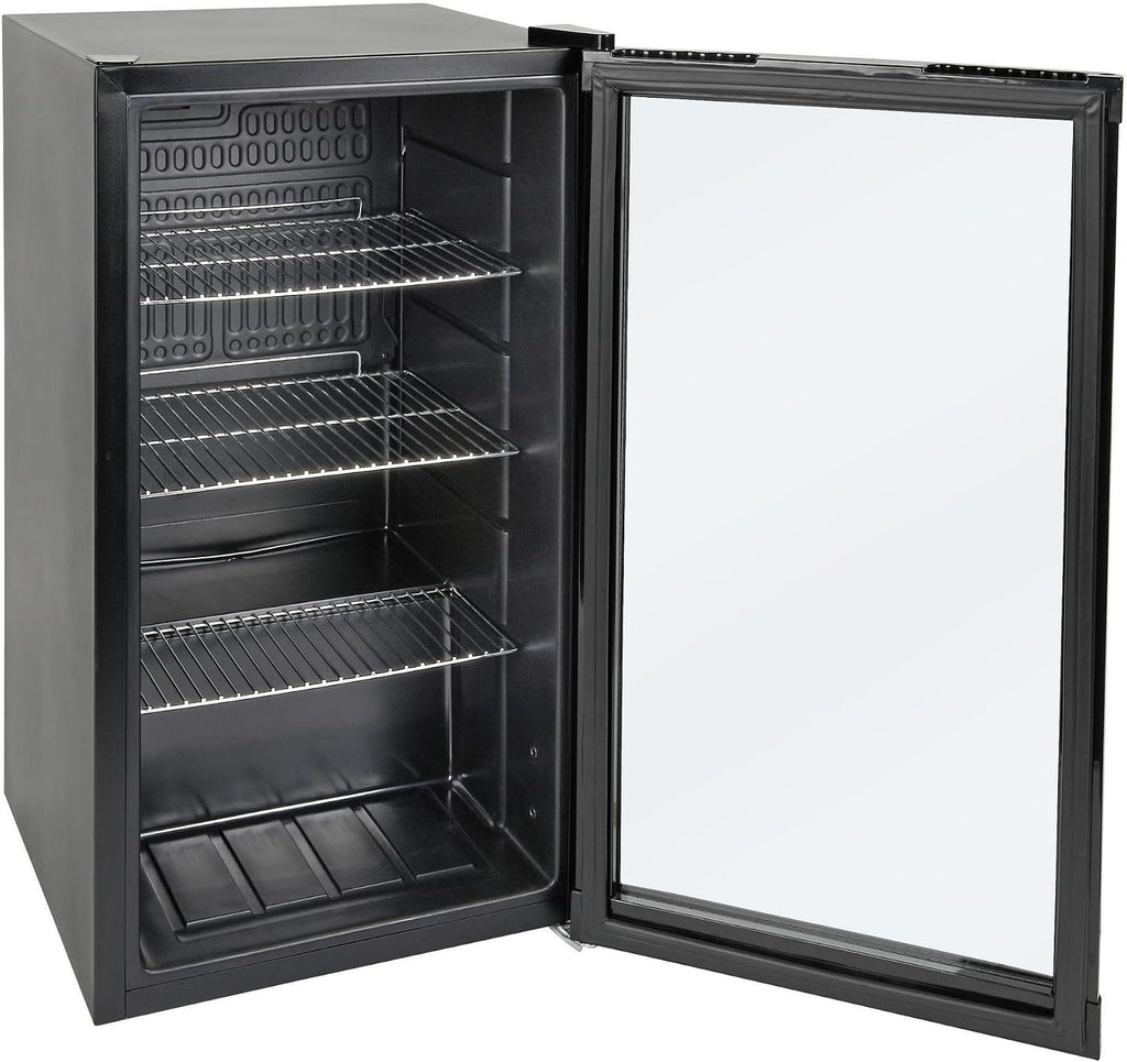 Mini-Kühlschrank 88 L GPC1088, 1.052 kWh/24h, 3 Edelstahl-Drahtböden, schwarz