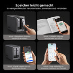 NASync DXP2800, 2-Bay Desktop-NAS, Intel N100 Quad Core, 8 GB DDR5, 2.5 GbE, 2x M.2 NVMe, HDMI 4K, Netzwerkspeicher (ohne Festplatten)