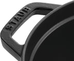 Cocotte, Gusseisen Bräter mit Deckel, 33 cm, 6,7 L, Oval, Alle Herdarten inkl Induktion, Schwarz