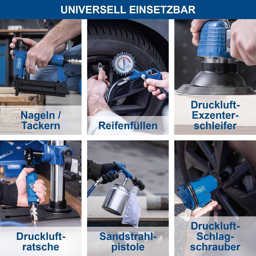 Druckluft Kompressor HC53DC | 2200W | 50L Kessel | 10bar | 412 L/min | Druckminderer | ölgeschmiert | Doppelzylinder