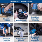 Druckluft Kompressor HC53DC | 2200W | 50L Kessel | 10bar | 412 L/min | Druckminderer | ölgeschmiert | Doppelzylinder