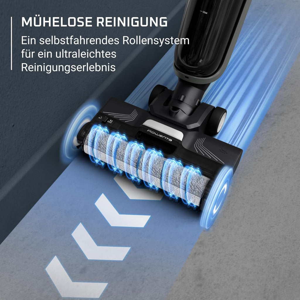 X-Clean 4 kabelloser Nass-/Trockensauger, Selbstreinigung, 50 Min., Schmutz-Erkennung, smartes LED-Display, für Hartböden, grau, GZ5036WO