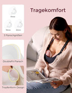 Freihändige Milchpumpe Mobile Flow M9 Upgrade | Elektrisch & App-Steuerung, Personalisierte Multi-Modi & 15 Stufen, Tragbare Pumpe, 24 mm (Rot, 2 Stück)