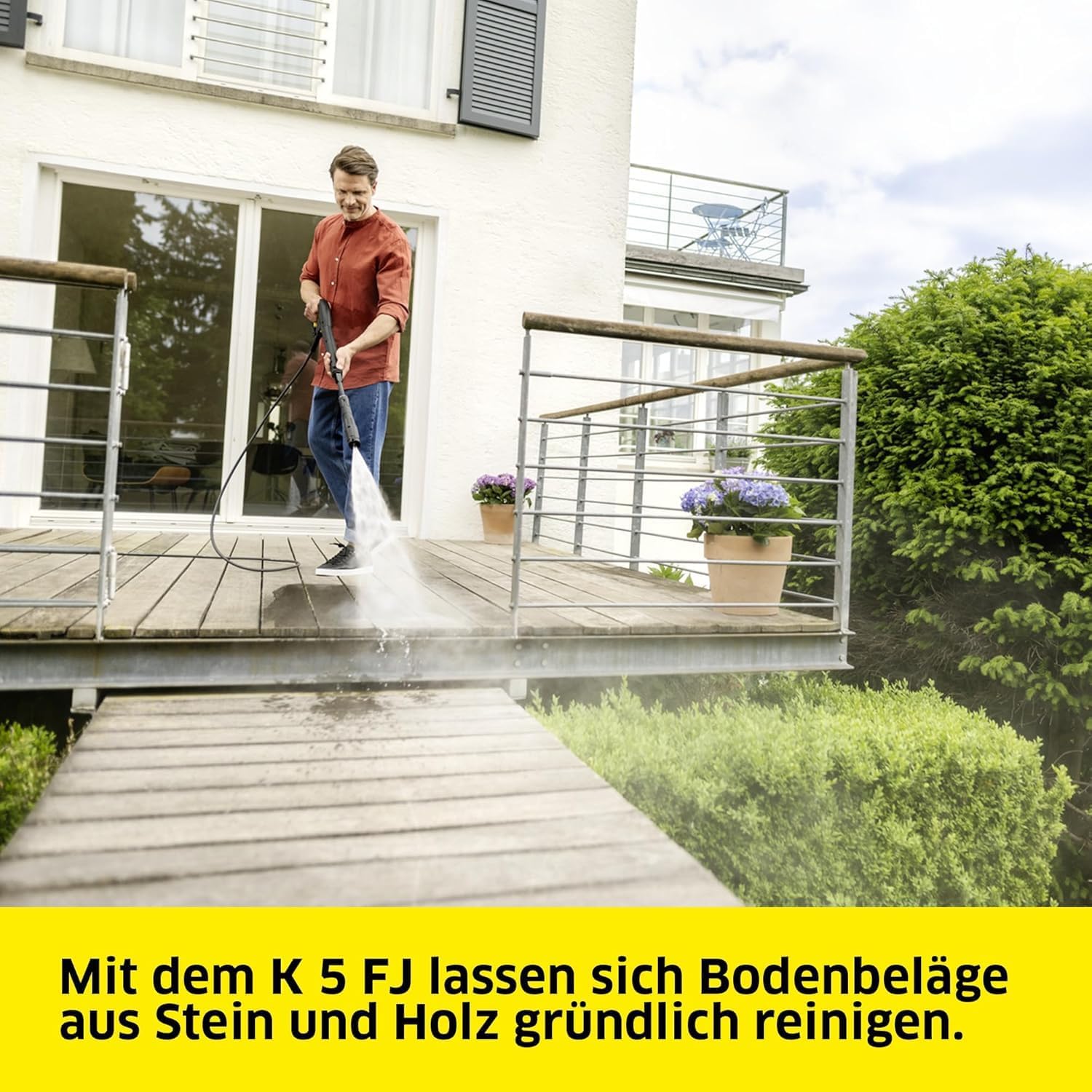 Hochdruckreiniger K 5 FJ, 145 bar, 500 l/h, 40 m²/h, Wasserfilter, 6,3 kg, HD-Pistole, Dreckfräser, Vario Power Jet, Schaumdüse