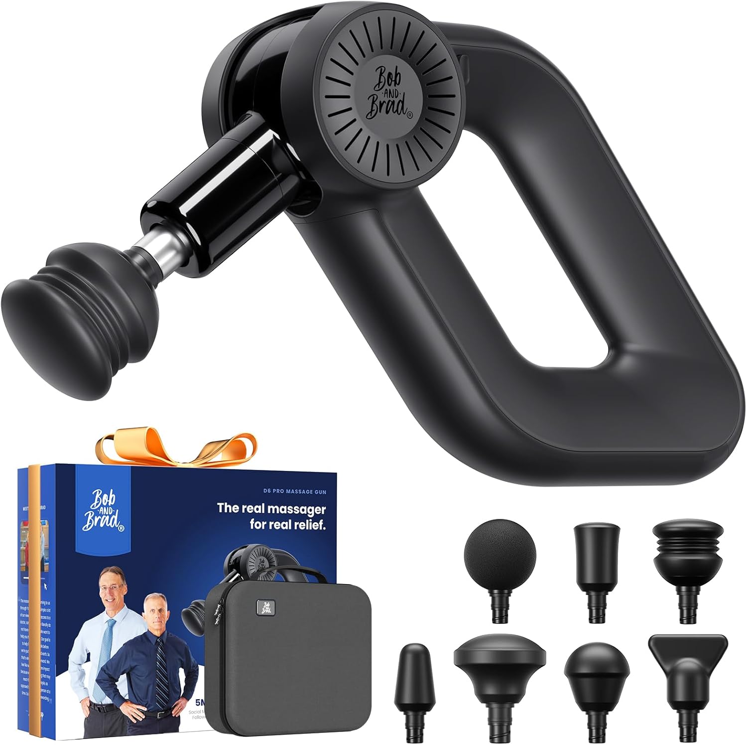 D6 Pro Massagepistole mit 16mm Amplitude und OLED-Bildschirm, Percussion Massage Gun inkl. Tragetasche, für Schulter Rücken Bein Muskelentspannung