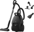 Staubsauger m. Beutel, 69 dB, HEPA, 5 L Beutel, Turbo-Düse für Tierhaare, 12 m, alle Böden, Zusatzdüsen, grau, VX9-5-EBR
