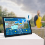 4 WetterDisplay WLAN-Wetterstation mit WetterRadar, RegenRadar, Unwetterwarnungen, 14-Tage-Wettervorhersage, HD-Farbdisplay