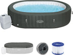 Lay-Z-Spa Mauritius XXL-Whirlpool für 7 Personen, 270x180x71 cm, 180 AirJet-Düsen, Heizung bis 40°C, App-Steuerung, Holz-Optik Basaltgrau, 1.370 L