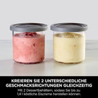 CREAMi Eis- & Dessertmaschine mit 2 Behältern, 7 Programmen: Eis, Gelato, Sorbet, Smoothie-Bowls, Milchshakes u.v.m., 1,4L, Schwarz/Silber, NC302EU