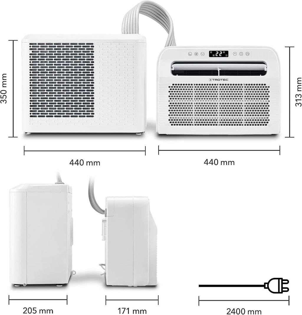 PAC-C 1500 SH WiFi Camping-Klimagerät 4-in-1 (Kühlen, Heizen, Entfeuchten, Ventilieren) für Wohnwagen & Wohnmobil, 5000 BTU, App-Steuerung