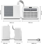 PAC-C 1500 SH WiFi Camping-Klimagerät 4-in-1 (Kühlen, Heizen, Entfeuchten, Ventilieren) für Wohnwagen & Wohnmobil, 5000 BTU, App-Steuerung