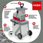 Elektro Gartenhäcksler Walzenhäcksler ILH 3000 A, leise robust wartungsarm, 3000W, Aststärke bis 44mm