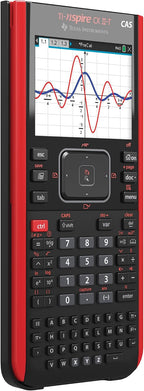 TI-Nspire CX II-T CAS Graphikrechner mit 800 Funktionen, farbige Darstellung, 3D Anzeige, Schwarz Rot
