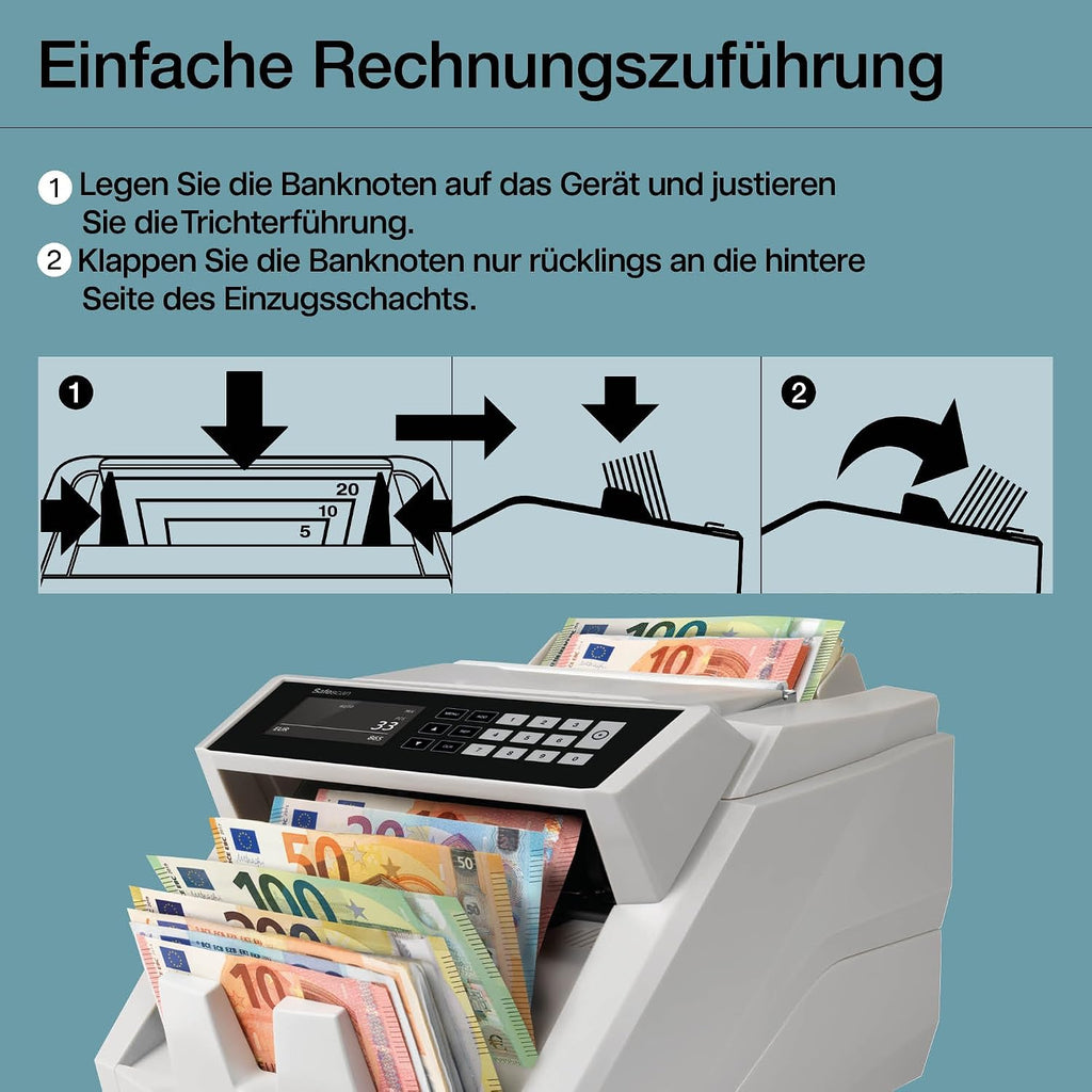 2465-S Geldzählmaschine, Wertzählung für gemischte Banknoten, 7-fache Echtheitsprüfung, zählt sortierte Banknoten aller Währungen