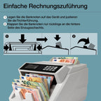 2465-S Geldzählmaschine, Wertzählung für gemischte Banknoten, 7-fache Echtheitsprüfung, zählt sortierte Banknoten aller Währungen