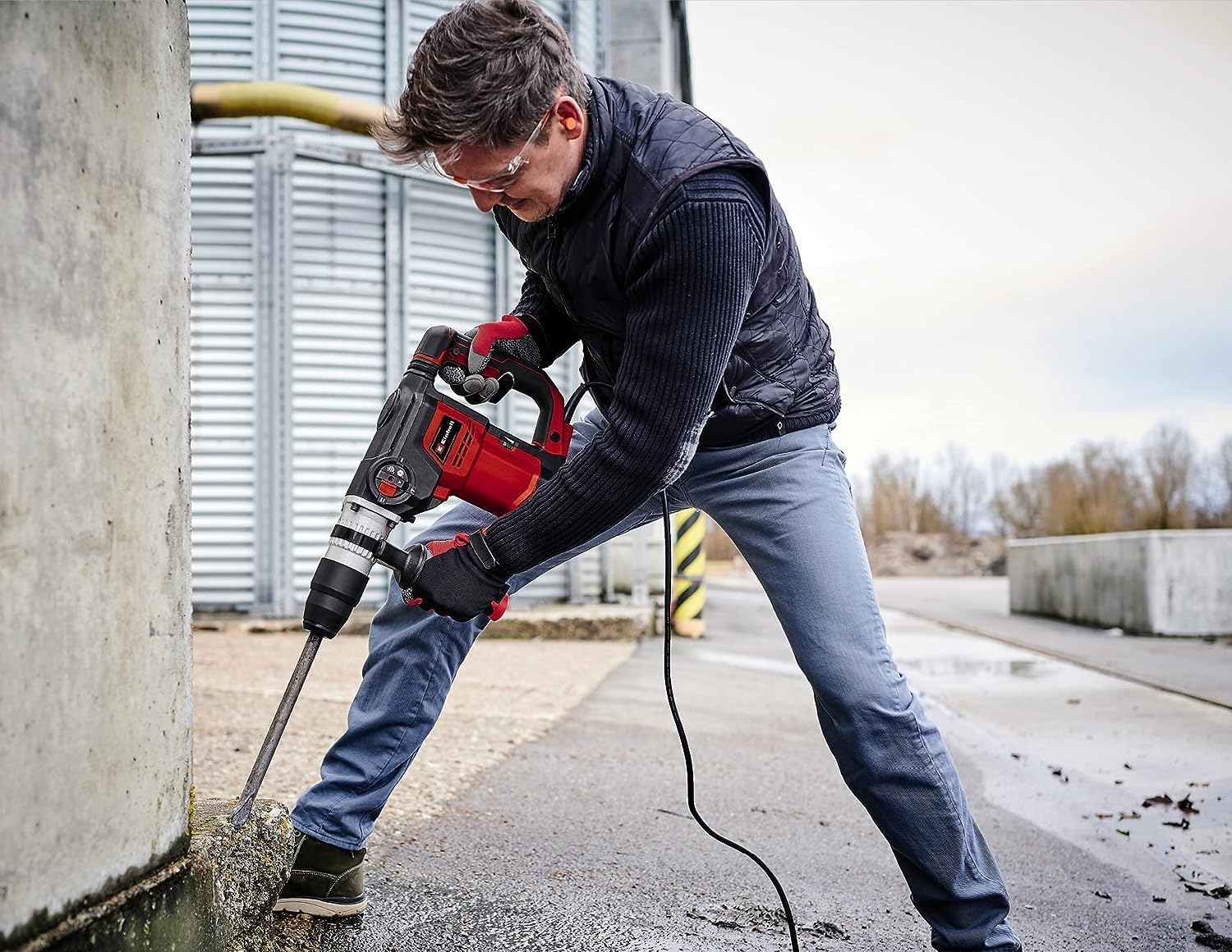 Bohrhammer TE-RH 40 3F, 1050 W, pneumatisches Schlagwerk, 10 J Schlagstärke, SDS-max-Aufnahme, inkl. Flach- und Spitzmeißel