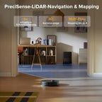 Qrevo Serie + Wischfunktion, 8000Pa (upgraded v. Qrevo S), Anti-Verfilz.-Bürste, Hindernisv., LiDAR-Nav., Dock, schwarz (QV35A)