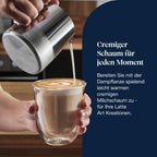 La Specialista Arte EC9155.MB, Mahlwerk, 8 Stufen, 15 Bar, 3 Temp., Milchschaumdüse, 1550W, 1,7L, Edelstahl/schwarz, inkl. Kit
